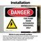 Signmission Fire Pump Room Authorized Danger Sign, Vinyl Decal, 14in W x 10in L, 2PK OS-2PACK-DS-D-1014-L-1920 - alternate 3